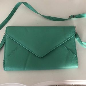 Mint green purse/clutch